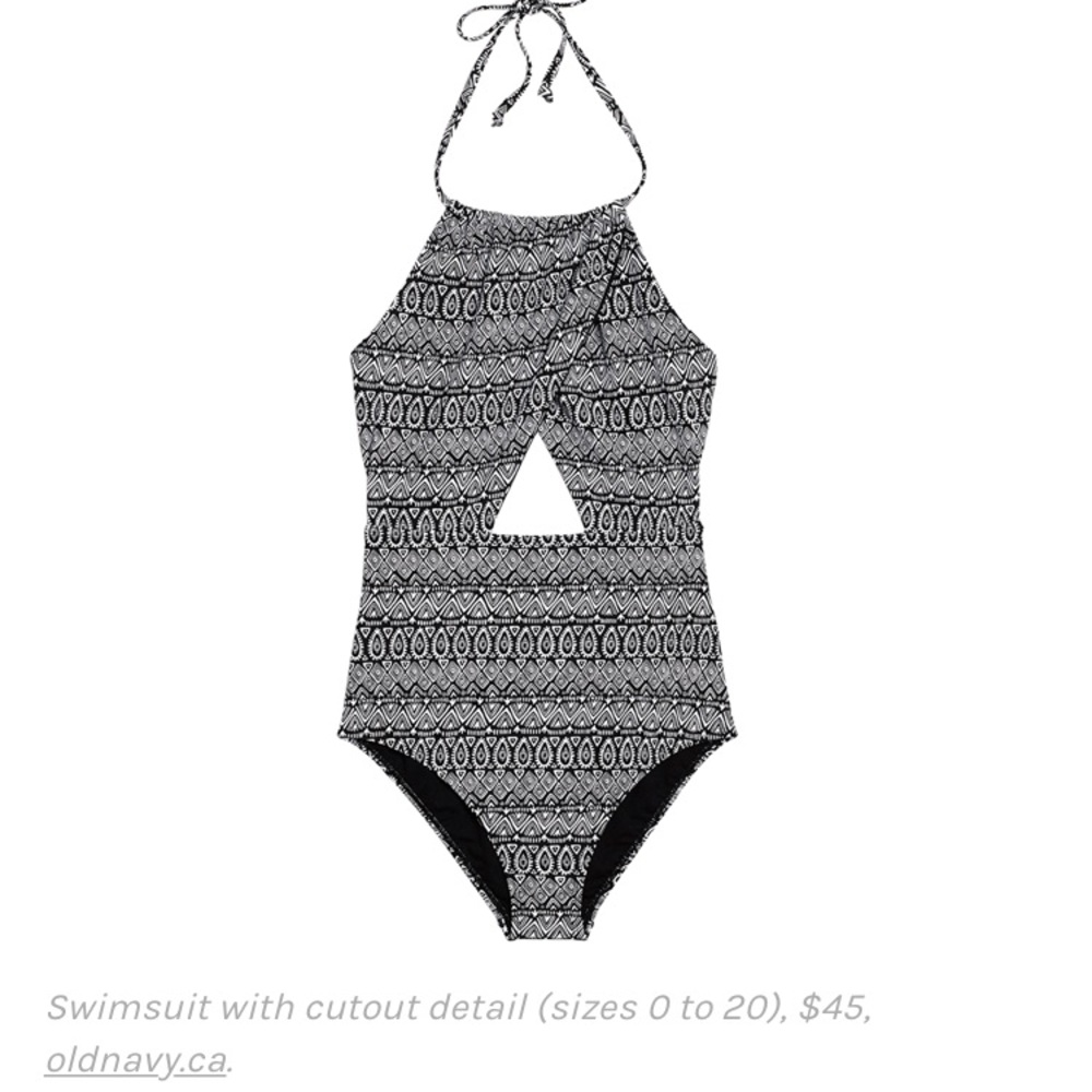 Old Navy Geometric Onepiece bathing suit.